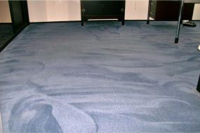 Ein gereinigter Velour Teppichboden / Auslegware nach unserer gründlichen Teppichreinigung in einem Berliner Büro.