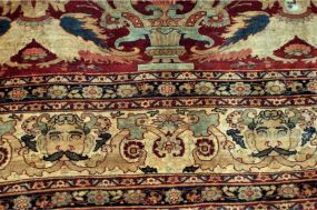 200 Jahre alter Seidenteppich nacxh der Teppichwäsche
